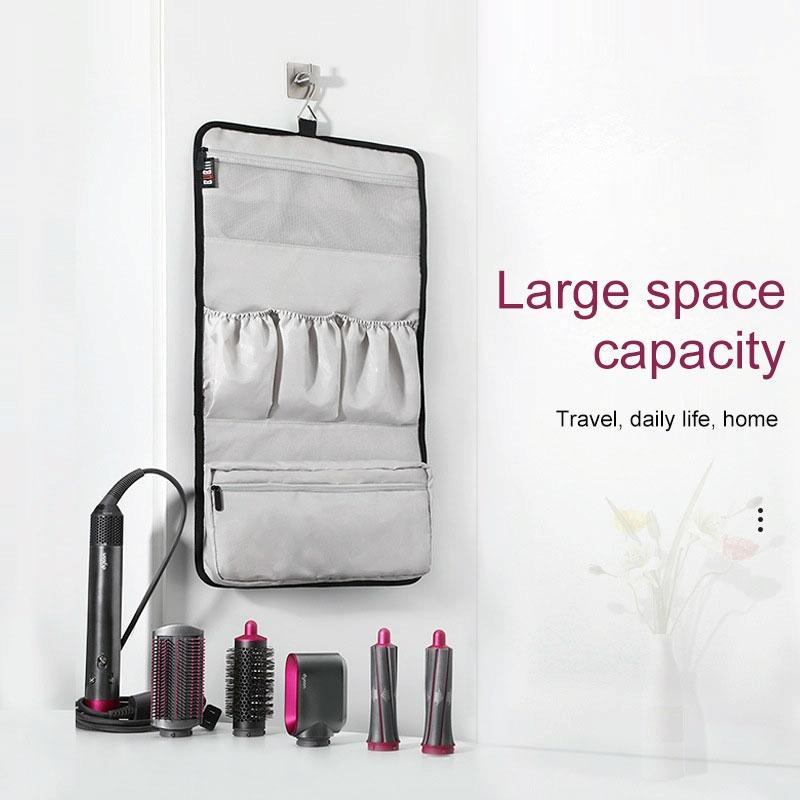 Black Nylon Hanging Storage Bag for Portable Dyson Hair Curler