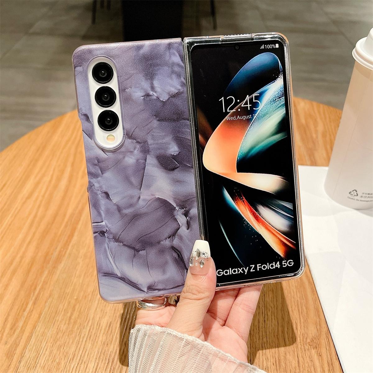 Shockproof Full Coverage Porcelain Case for Samsung Galaxy Fold3 / 4 - Purple