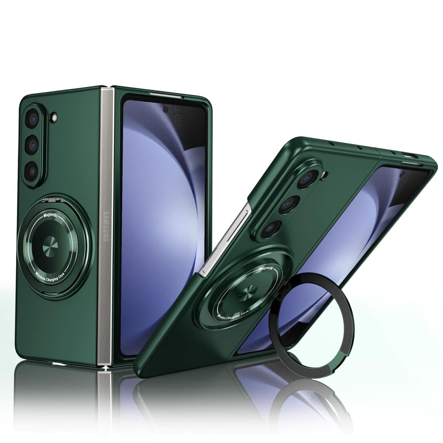 Shockproof 360 Degree Rotating Case for Samsung Galaxy z Fold 4 / 5g - Green