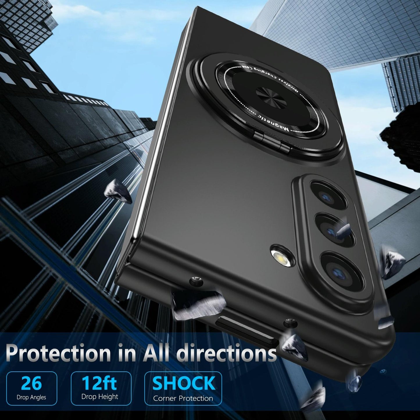 Shockproof 360 Degree Rotating Case for Samsung Galaxy z Fold 4 / 5g - Green