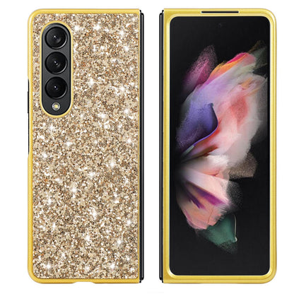 Glitter Tpu Shockproof Case for Samsung Galaxy z Fold 4 - Silver