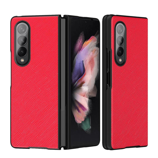 Foldable Cross Pattern Phone Case for Samsung Galaxy z Fold 4 / 5g - Foldable Design - Red