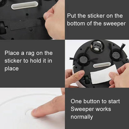 Smart Usb Charging Robot Vacuum for Family Cleaning - Black