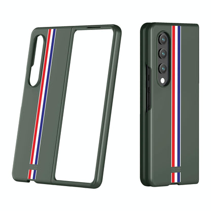 Frosted Skin Case for Samsung Galaxy z Fold 4 - Slim & Stylish - Green Color Bar