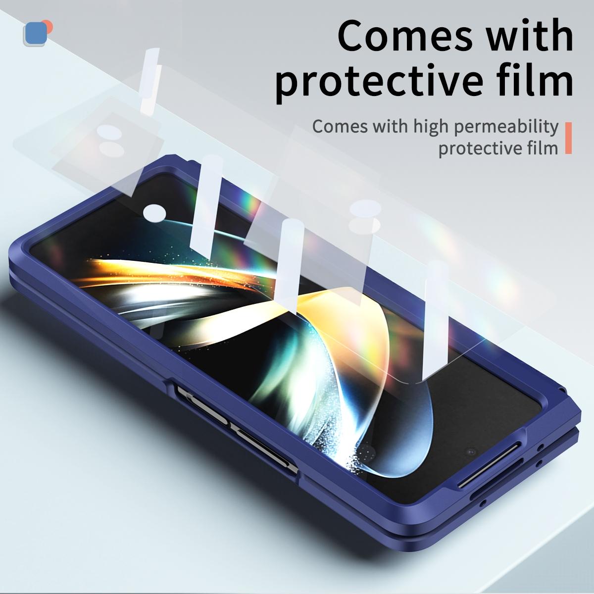 Telescopic Hinge Foldable Phone Case with Stand - 5g - Blue