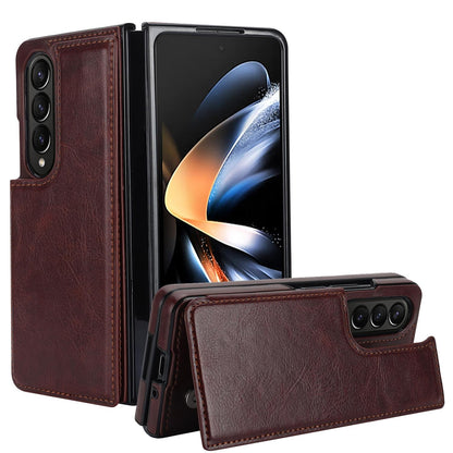 Full Coverage Double Buckle Phone Case for Samsung Galaxy z Fold 4 - Rose Gold