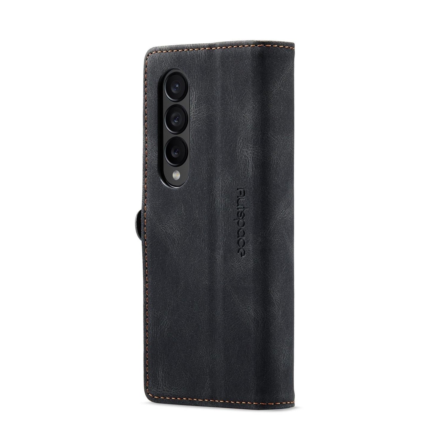 Vintage Rfid Leather Phone Case for Samsung Galaxy z Fold 4 - Coffee