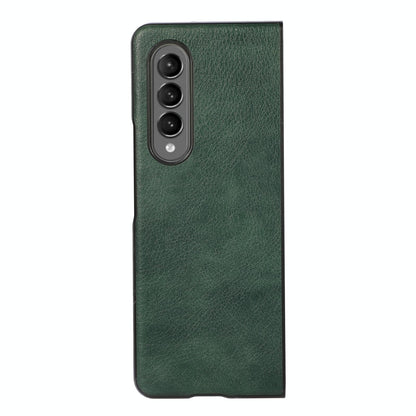 Two Tone Litchi Pu Case for Samsung Galaxy z Fold 4 - Slim & Stylish - Green