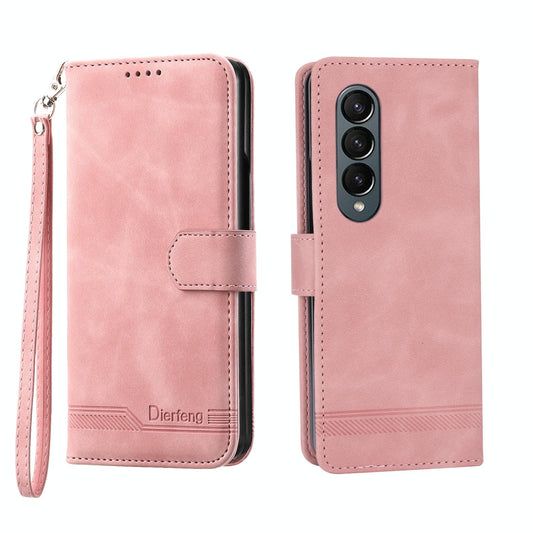 Premium Leather Tpu Case for Samsung Galaxy z Fold 4 / 5g - Pink
