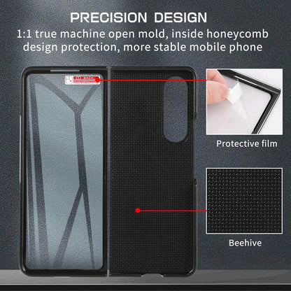 Leather Folding Phone Case for Samsung Galaxy z Fold 4 - Purple