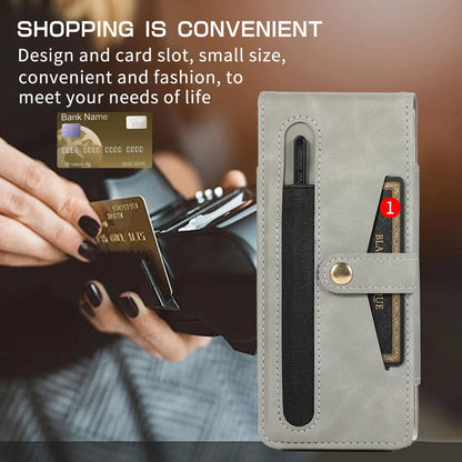 Leather Folding Phone Case for Samsung Galaxy z Fold 4 - Purple