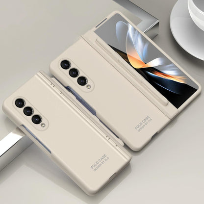 Foldable Phone Case with Pen and Stylus for Samsung Galaxy z Fold 4 / 5g - White