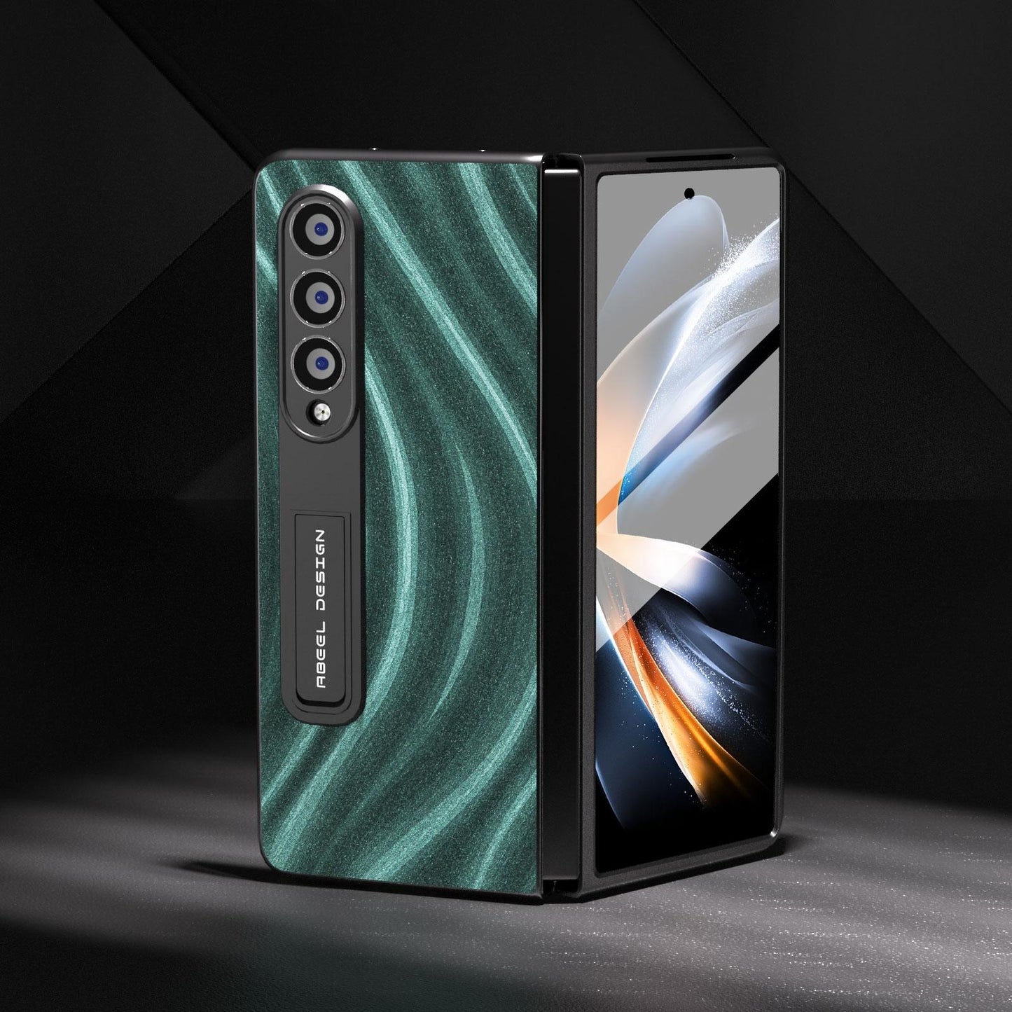 Galactic Pattern Phone Case for Samsung Galaxy z Fold 4 5g - Integrated Protection - Green