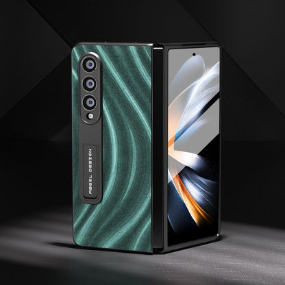 Galactic Pattern Phone Case for Samsung Galaxy z Fold 4 5g - Integrated Protection - Green