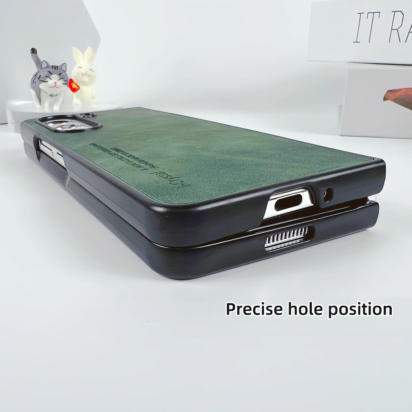 Crystal Leather Foldable Case for Samsung Galaxy z Fold 4 - Dark Grey