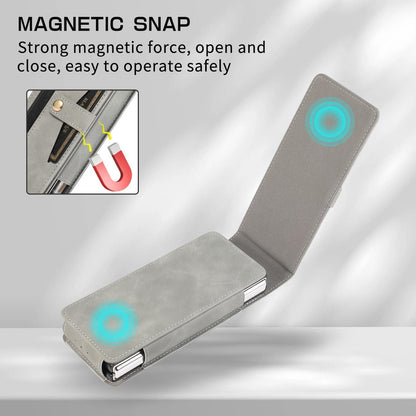 Shockproof Foldable Leather Case with Stylus for Samsung Galaxy z Fold 4 / 5g - Grey