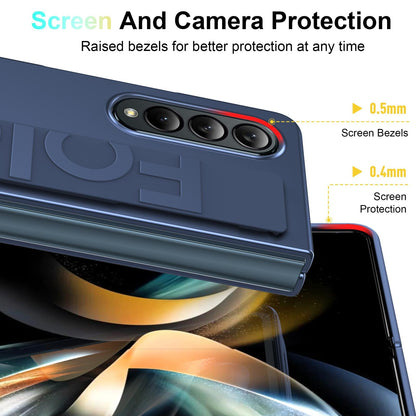 Silicone Wristband Foldable Phone Case for Samsung Galaxy z Fold 4 - Clear