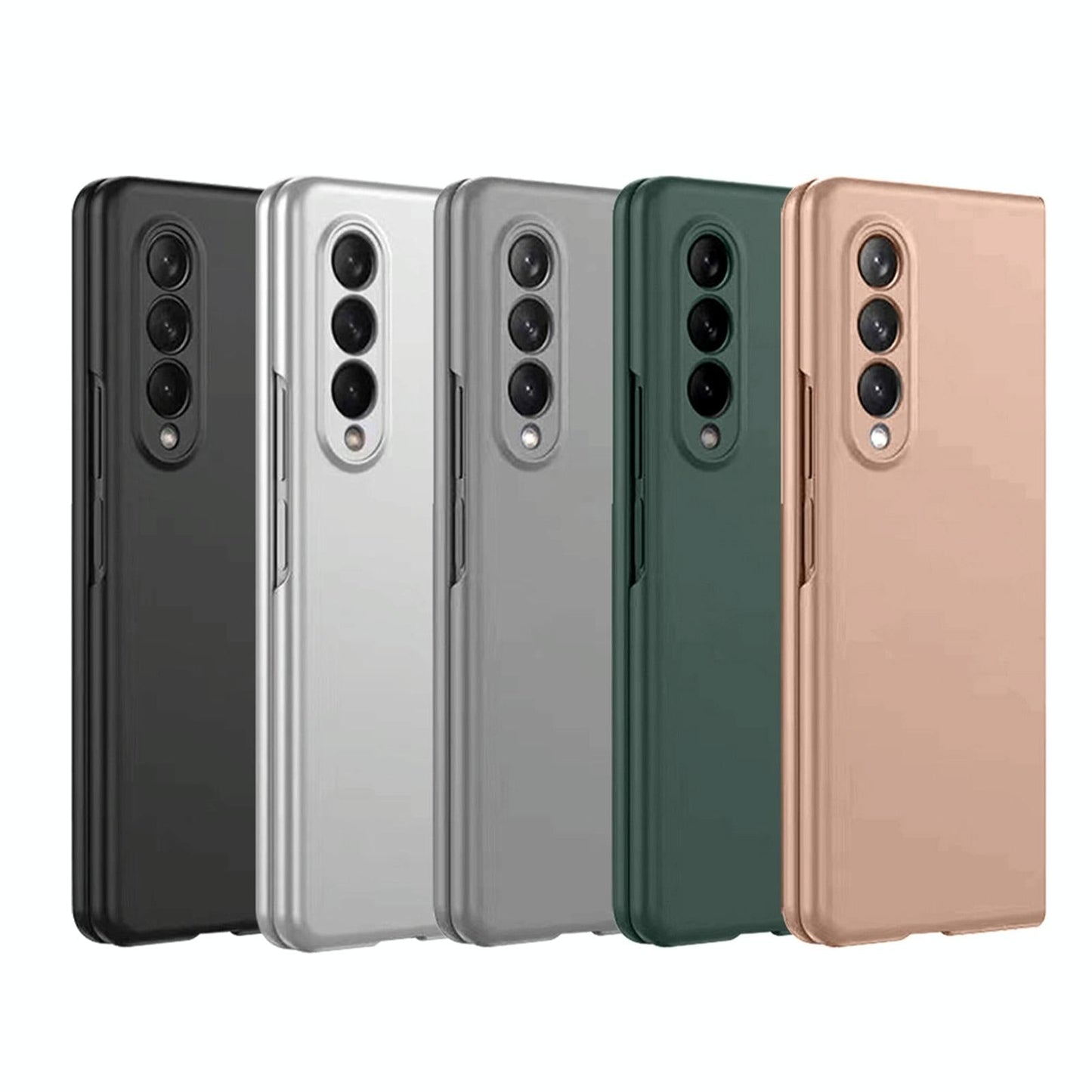 Foldable Metal-look Phone Case for Samsung Galaxy z Fold 4 - Green