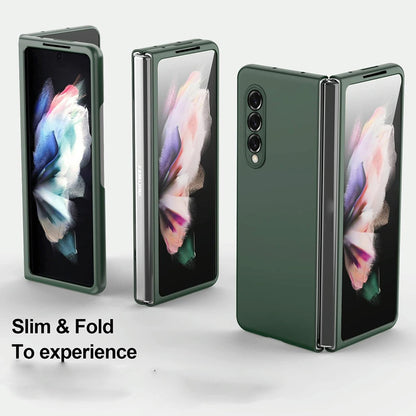 Foldable Metal-look Phone Case for Samsung Galaxy z Fold 4 - Green