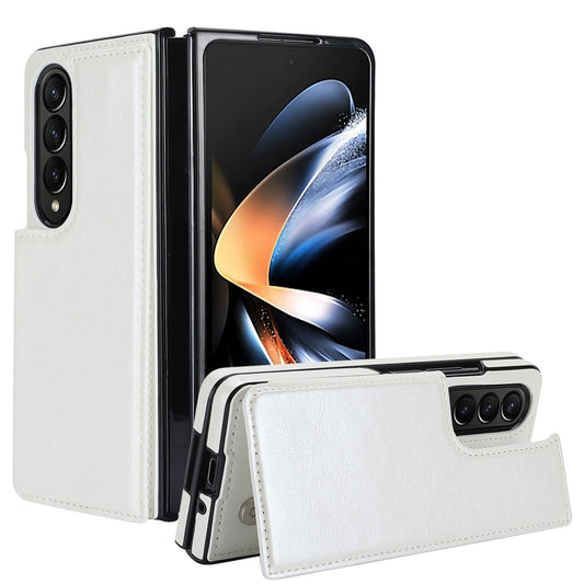 Full Coverage Double Buckle Phone Case for Samsung Galaxy z Fold 4 - White