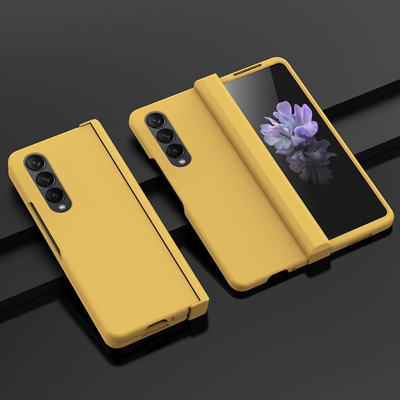 Foldable Skin Feel Case for Samsung Galaxy z Fold 4 / 5g - Yellow