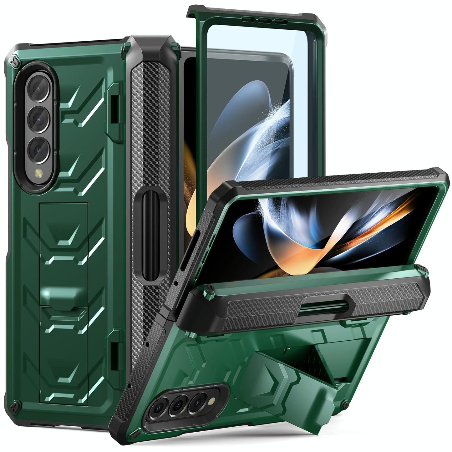 Foldable Shockproof Phone Case for Samsung Galaxy z Fold 4 / 5g - Green