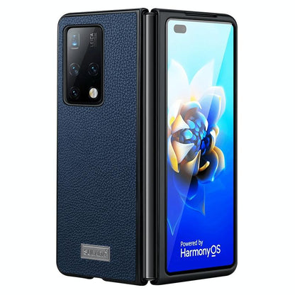 Handmade Leather Shockproof Tpu Case for Samsung Galaxy z Fold 4 - Black