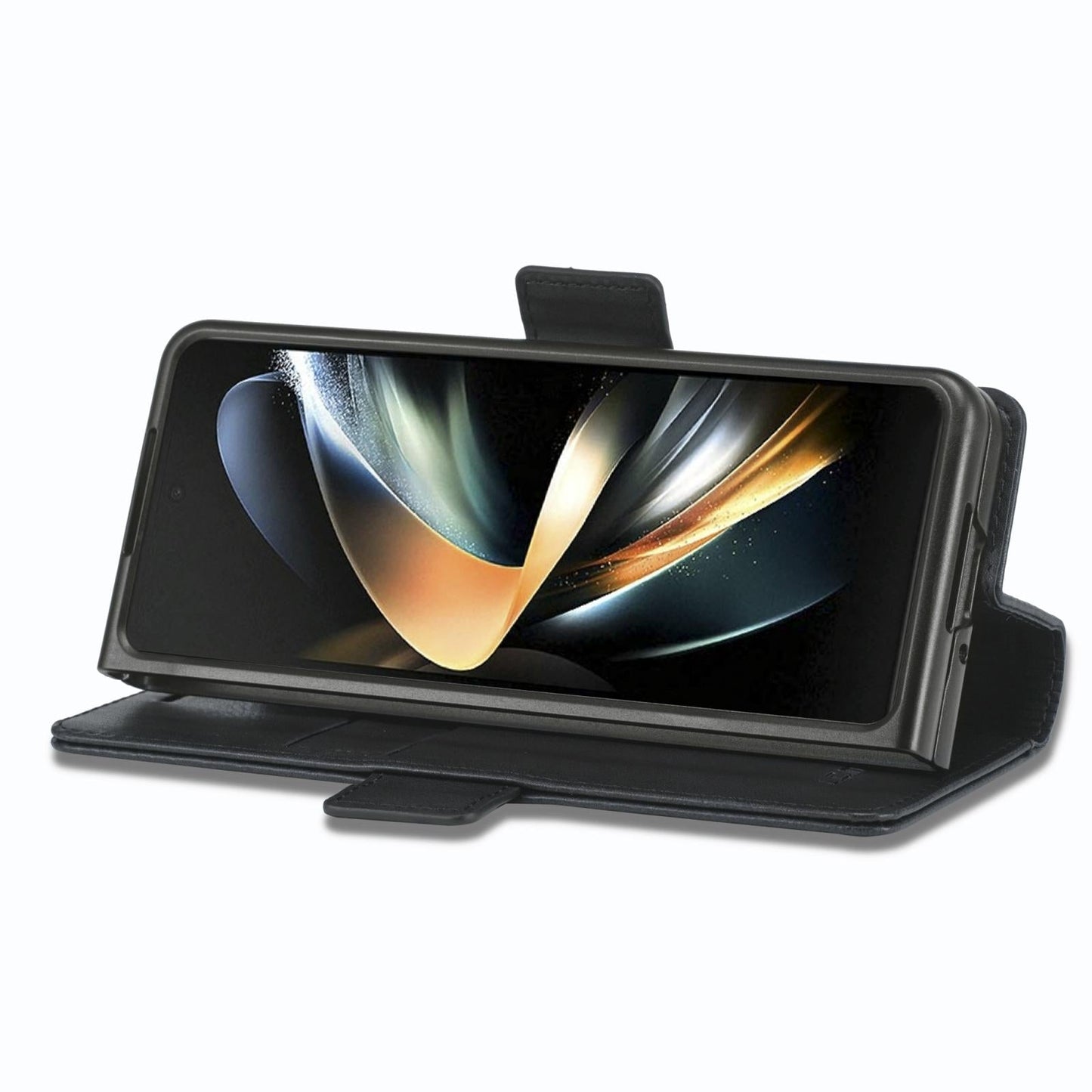 Rfid Leather Phone Case for Samsung Galaxy z Fold 4 / 5g - Secure & Stylish - Black