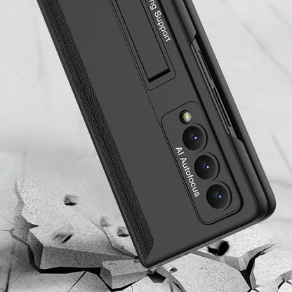 Foldable Magnetic Hinged Case for Samsung Galaxy z Fold 4 - Silver