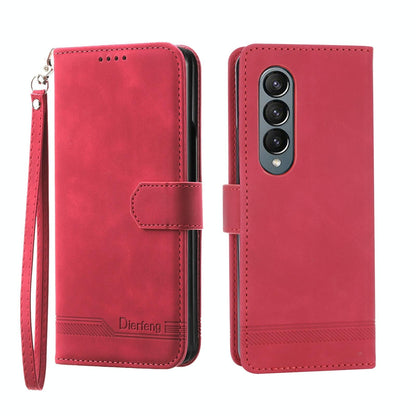 Premium Leather Tpu Case for Samsung Galaxy z Fold 4 / 5g - Red