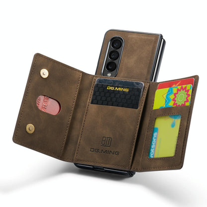 Multi-card Phone Case for Samsung Galaxy z Fold 4 - Fits Dg.ming M2 Series - Brown