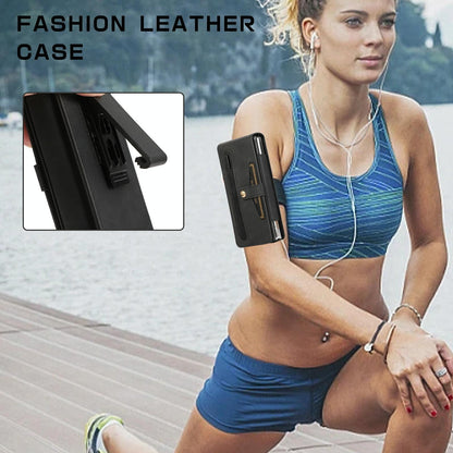 Leather Folding Phone Case for Samsung Galaxy z Fold 4 - Grey