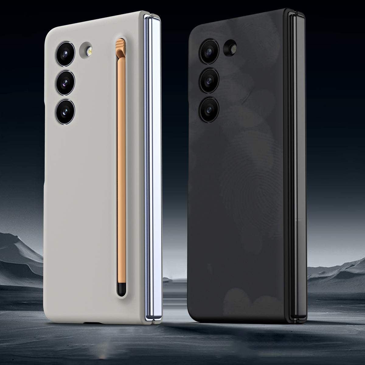 Enhanced Shockproof Phone Case for Samsung Galaxy z Fold 4 - Pen Design - Dark Grey