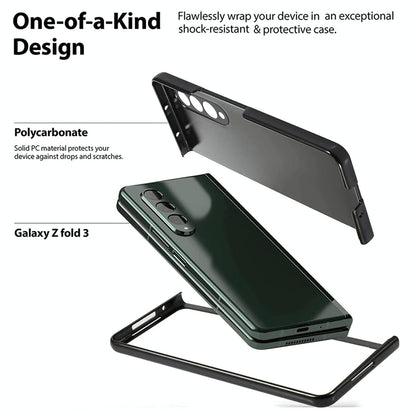 Foldable Metal-look Phone Case for Samsung Galaxy z Fold 4 - Gold