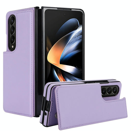 Full Coverage Double Buckle Phone Case for Samsung Galaxy z Fold 4 - Purple