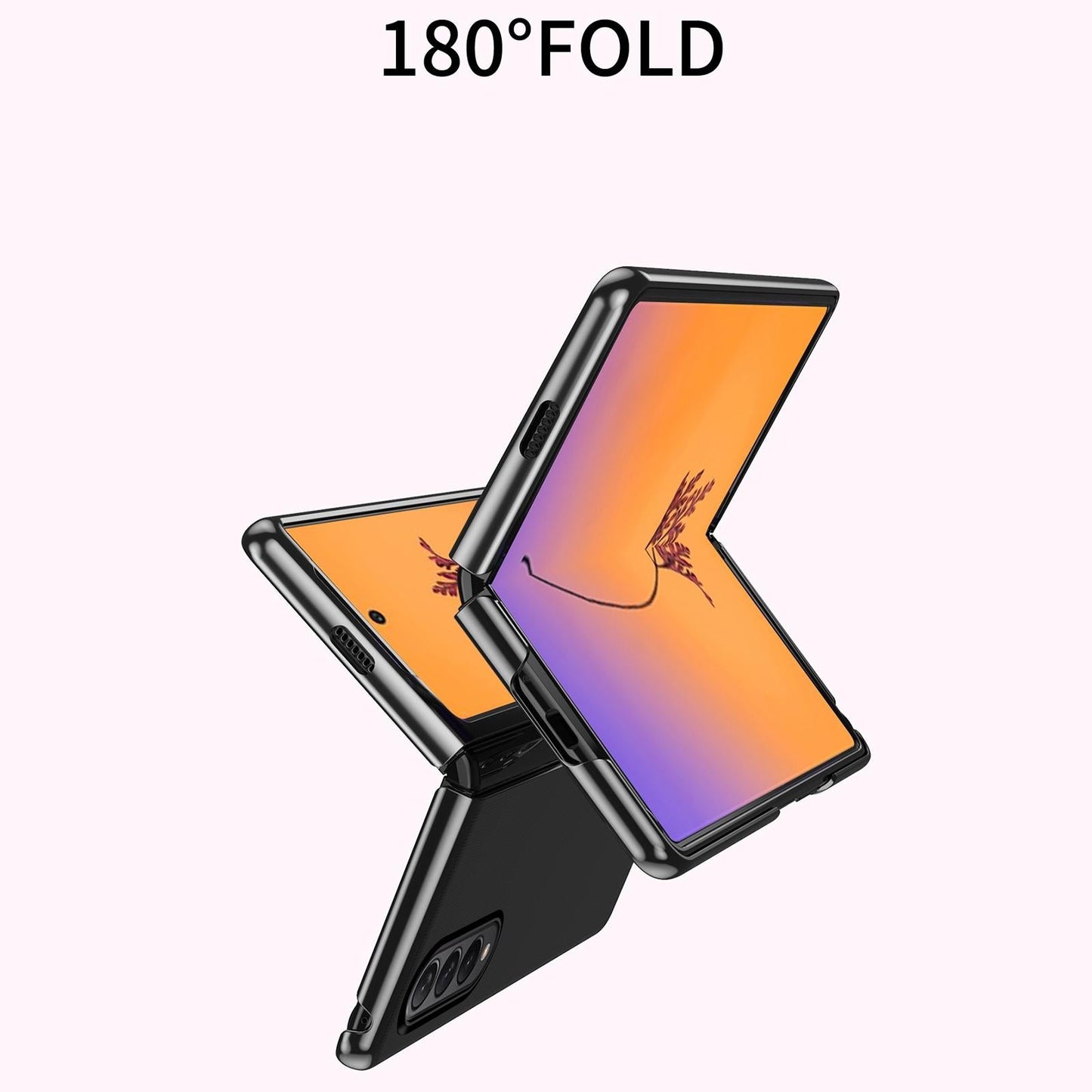 Shockproof Clear Phone Case for Samsung Galaxy z Fold 4 - Silver