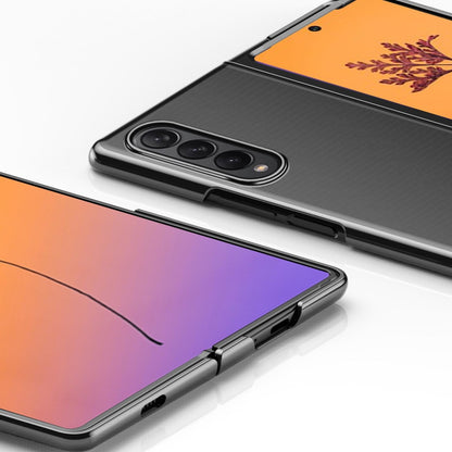 Shockproof Clear Phone Case for Samsung Galaxy z Fold 4 - Silver