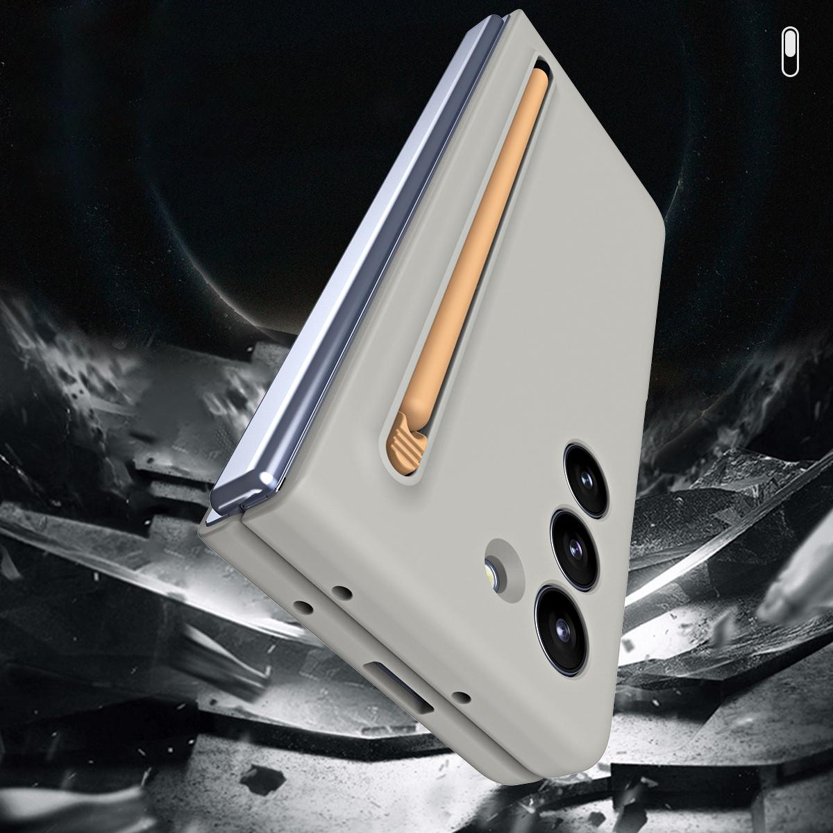 Enhanced Shockproof Phone Case for Samsung Galaxy z Fold 4 - Pen Design - Black