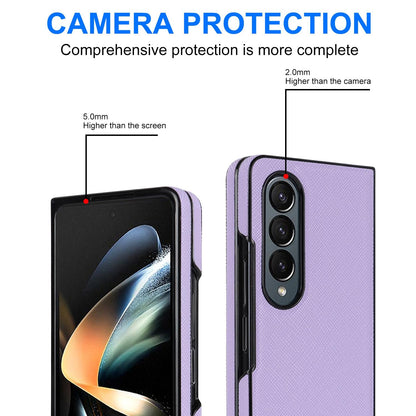 Foldable Cross Pattern Phone Case - Compact Design - Purple