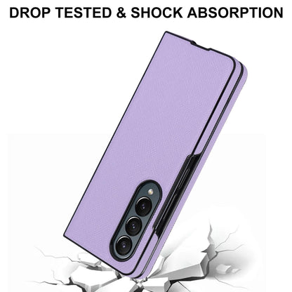 Foldable Cross Pattern Phone Case - Compact Design - Purple