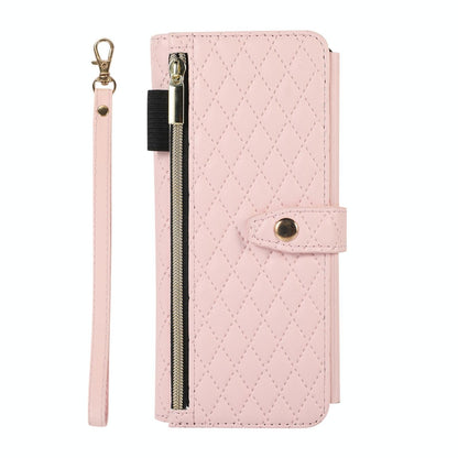 Foldable Diamond Lattice Phone Case for Samsung Galaxy z Fold 4 - Pink