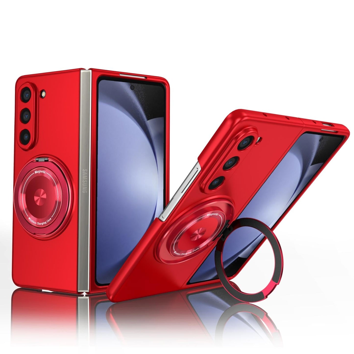 Shockproof 360 Degree Rotating Case for Samsung Galaxy z Fold 4 / 5g - Red
