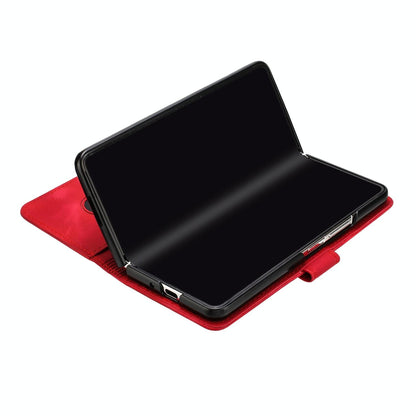 Smooth Leather Phone Case for Samsung Galaxy z Fold 4 - Line Pattern - Black