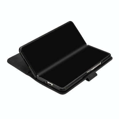 Smooth Leather Phone Case for Samsung Galaxy z Fold 4 - Line Pattern - Black