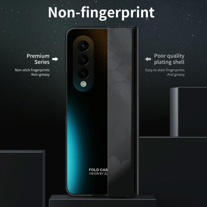 Foldable Electroplated 5g Case for Samsung Galaxy z Fold 4 - Blue