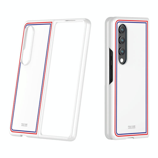 Frosted Skin Case for Samsung Galaxy z Fold 4 - Slim & Stylish - Checkered White