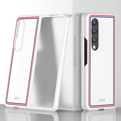 Frosted Skin Case for Samsung Galaxy z Fold 4 - Slim & Stylish - Checkered White