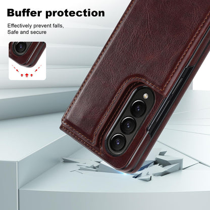 Full Coverage Double Buckle Phone Case for Samsung Galaxy z Fold 4 - Red