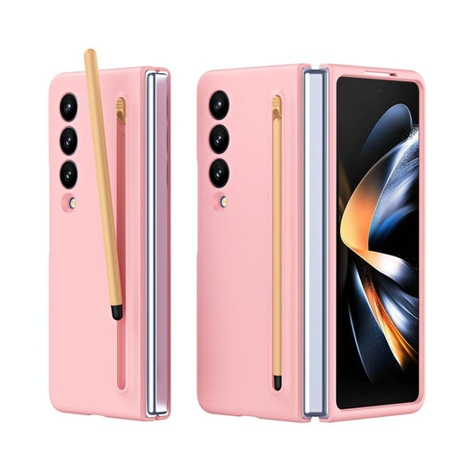 Enhanced Shockproof Phone Case for Samsung Galaxy z Fold 4 - Pen Design - Pink