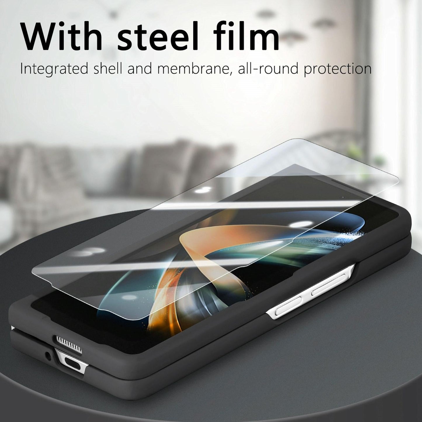 Vintage Leather Fold Case for Samsung Galaxy z Fold 4 - Brown